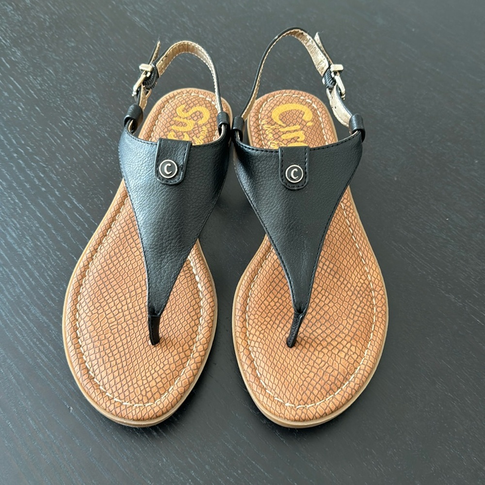 Circus by Sam Edelman Cayden Sandals 6 Black Thong